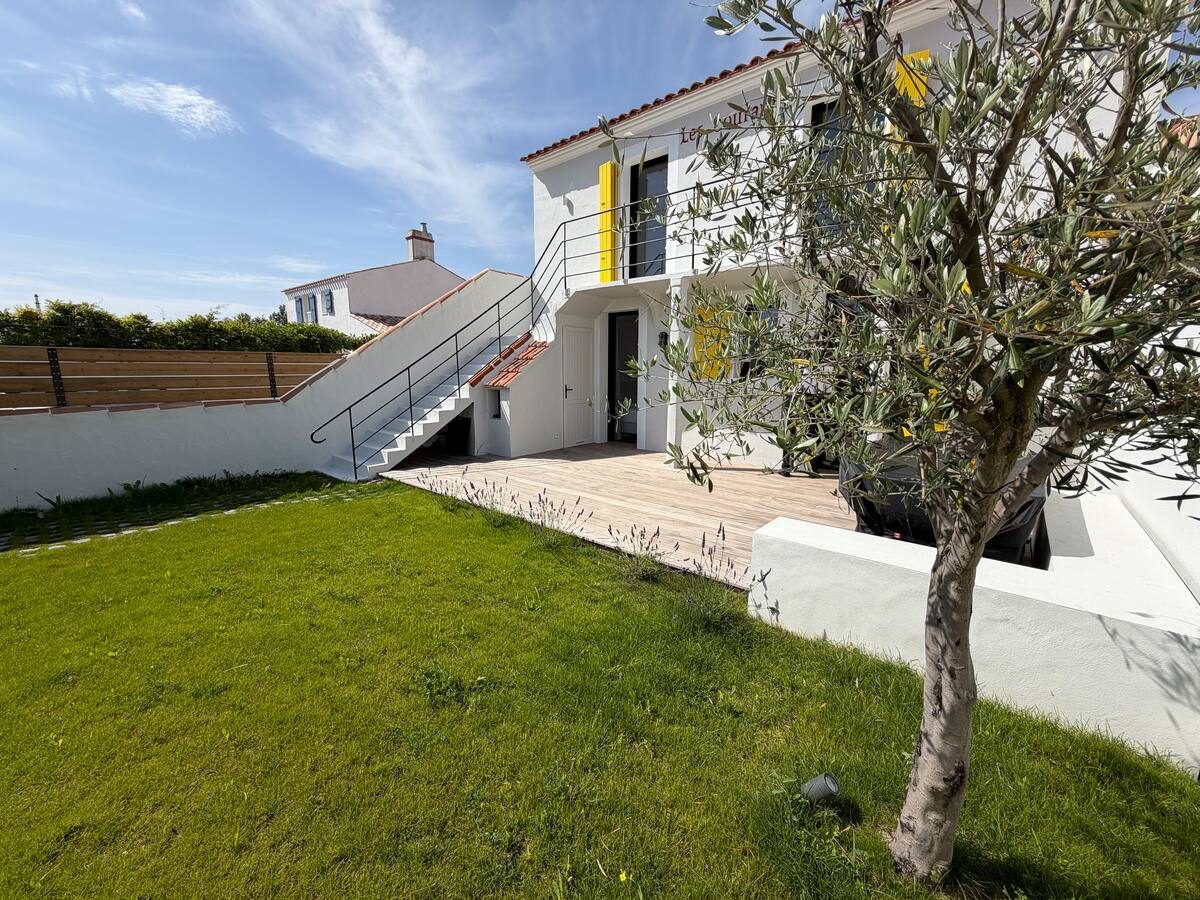 Garden with a hundred-year-old olive tree
