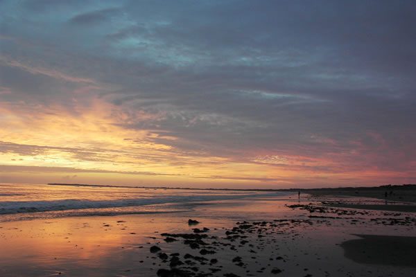 Sunset over the beach