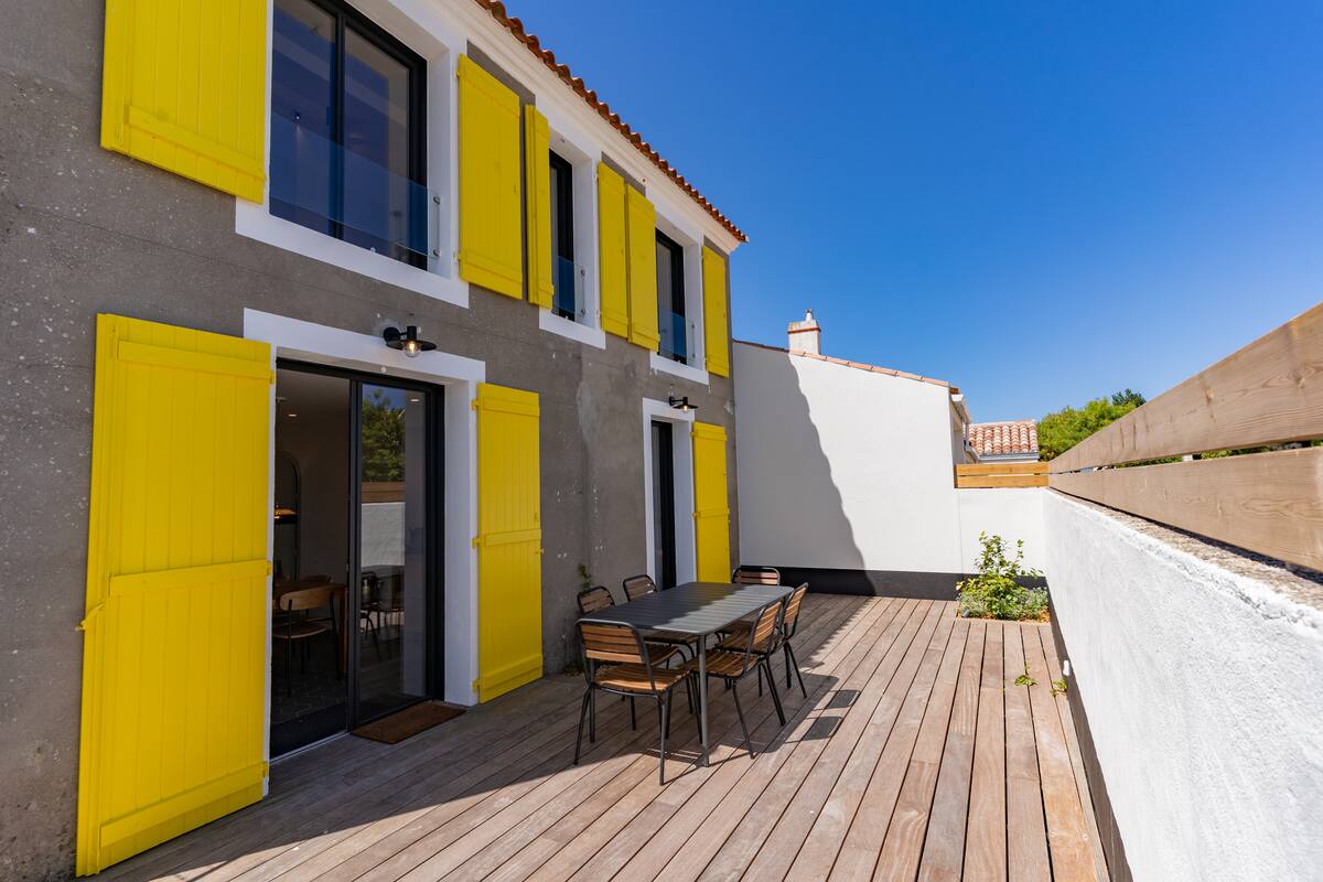 Terrace with garden furniture